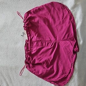 Happily Grey Hot Pink Shorts with elastic waist Size Medium NWT